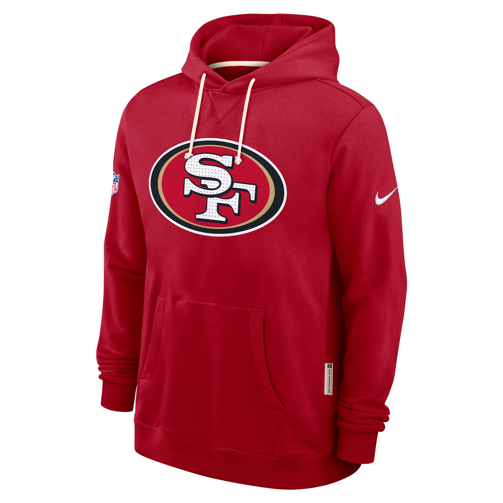 San Francisco 49ers 2025 Nike NFL Sideline Standard Issue Hoodie Rot