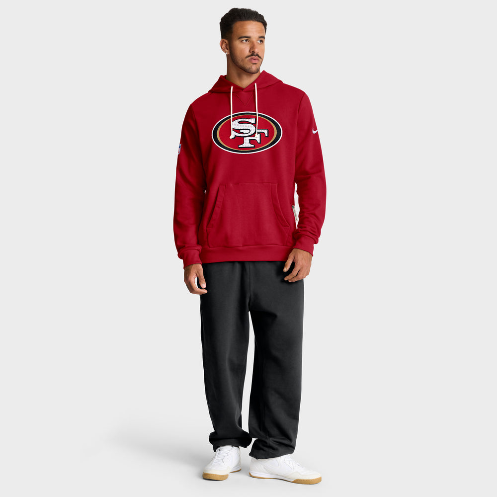San Francisco 49ers 2025 Nike NFL Sideline Standard Issue Hoodie Rot