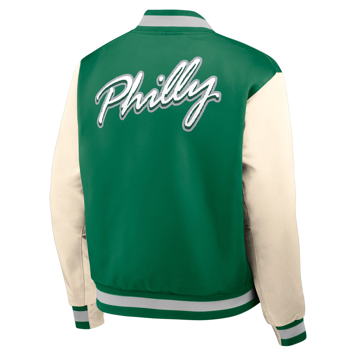 Philadelphia Eagles Nike Rewind Legacy Full-Snap NFL Bomber Jacke Grün