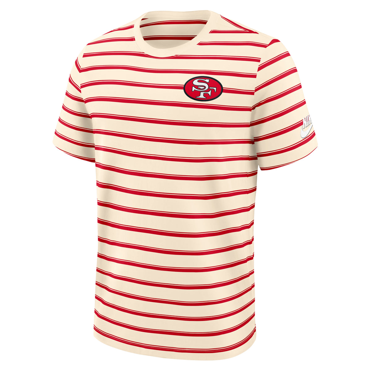 San Francisco 49ers Nike Rewind SS Club Striped NFL T-Shirt Rot
