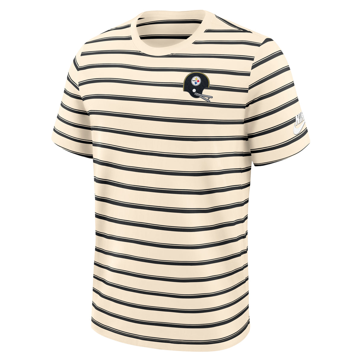 Pittsburgh Steelers Nike Rewind SS Club Striped NFL T-Shirt Schwarz