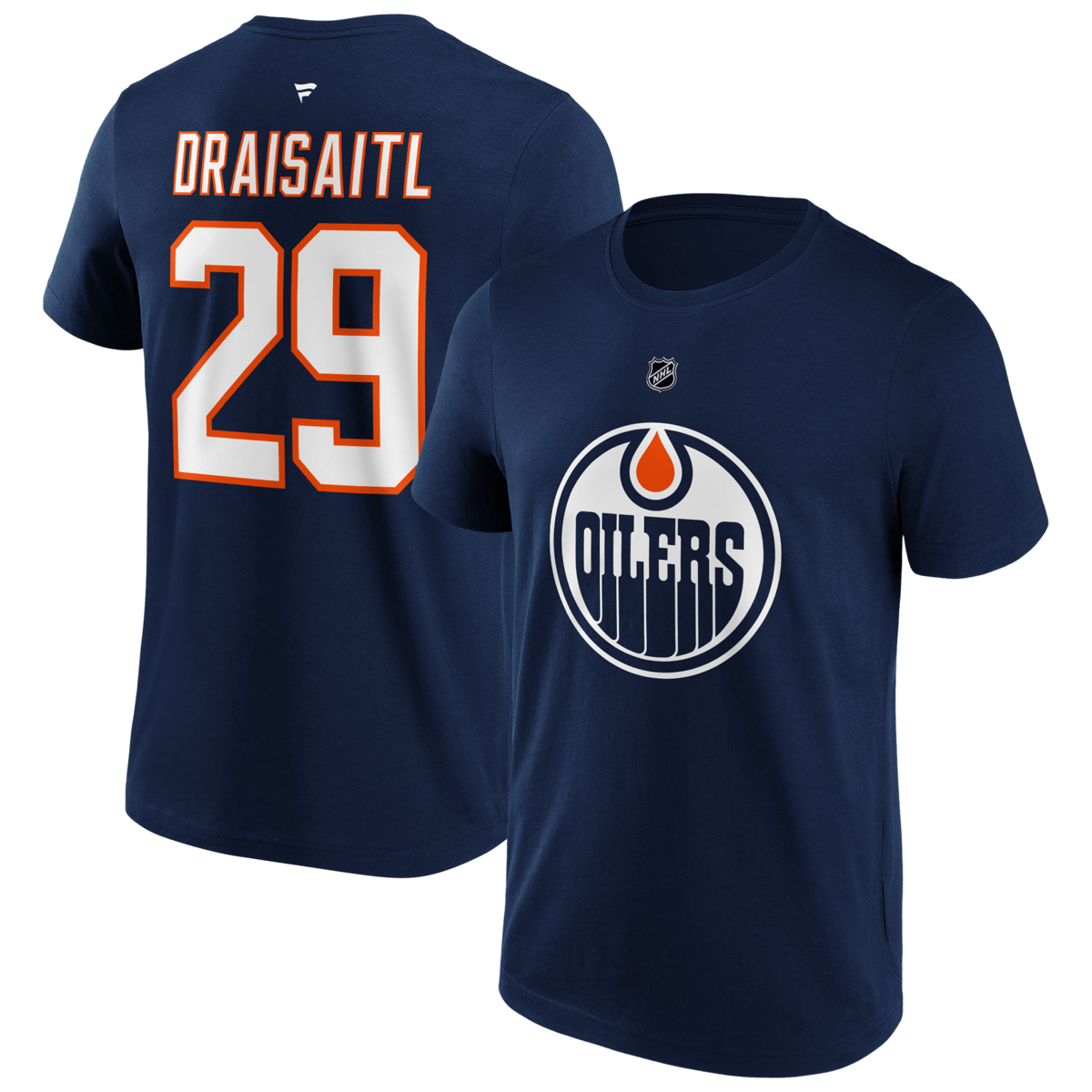 Leon Draisaitl #29 Edmonton Oilers Fanatics NHL Player T-Shirt Navy - STADIUMDREAMS