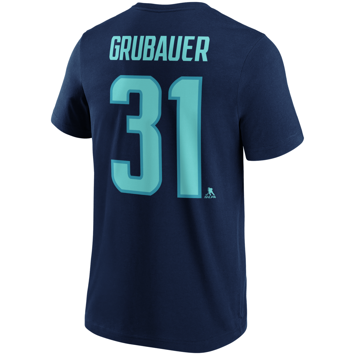 Philipp Grubauer #31 Seattle Kraken Fanatics NHL Player T-Shirt Navy - STADIUMDREAMS