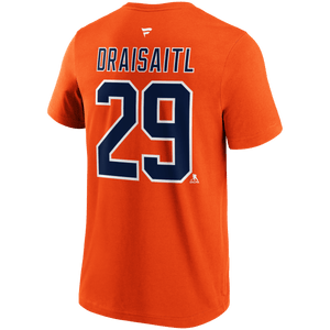 Leon Draisaitl #29 Edmonton Oilers Fanatics NHL Player T-Shirt Orange - STADIUMDREAMS