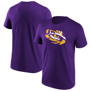 Louisiana State University Tigers Fanatics NCAA Primary Logo Grafik College T-Shirt Lila - STADIUMDREAMS