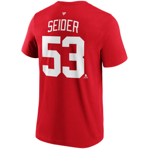 Moritz Seider #53 Detroit Red Wings Fanatics NHL Player T-Shirt Rot - STADIUMDREAMS