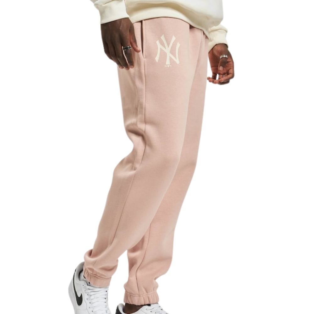 New York Yankees New Era MLB League Essentials Relaxed Jogger Sweatpants Pink - STADIUMDREAMS