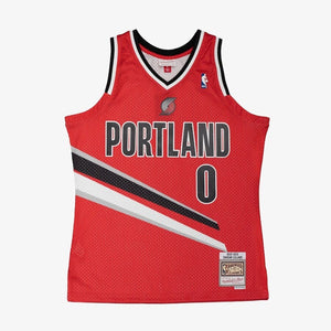 Damian Lillard #00 Portland Trail Blazers Mitchell & Ness NBA Swingman Trikot 2012 Rot - STADIUMDREAMS