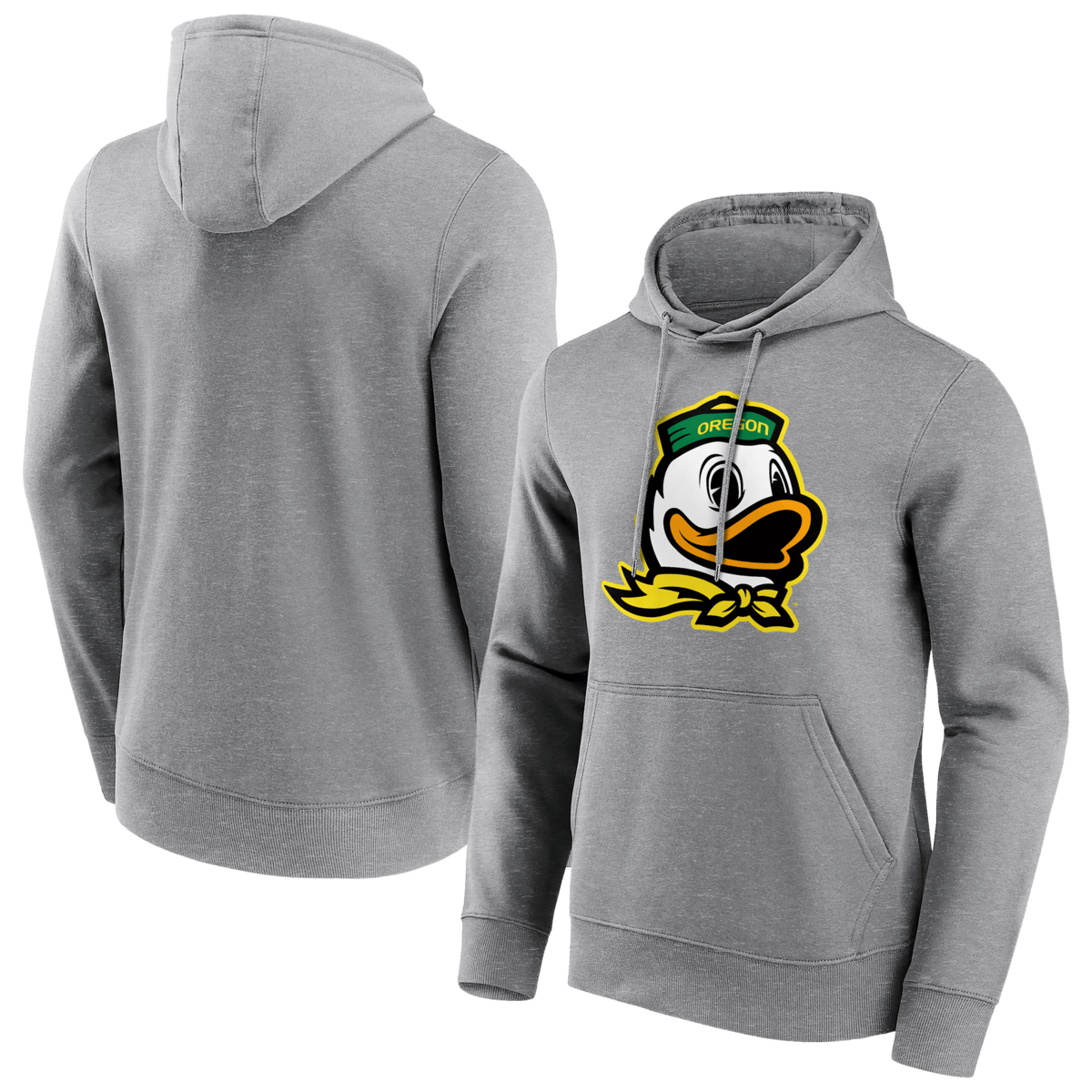 Oregon Ducks Fanatics NCAA Primary Logo Grafik College Hoodie Grau - STADIUMDREAMS