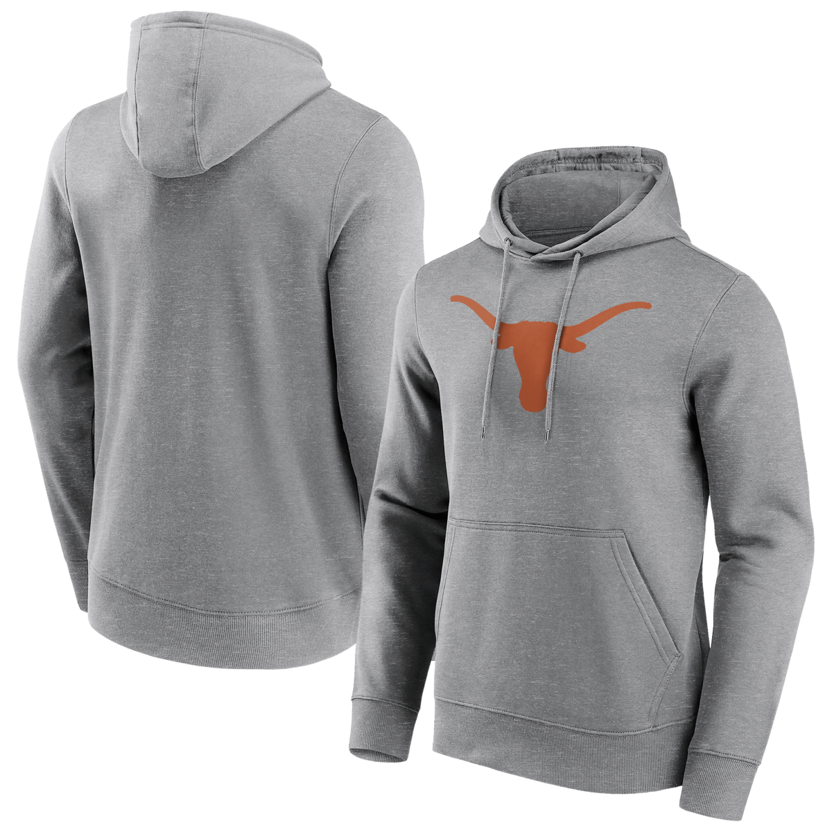 Texas Longhorns Fanatics NCAA Primary Logo Grafik College Hoodie Grau - STADIUMDREAMS