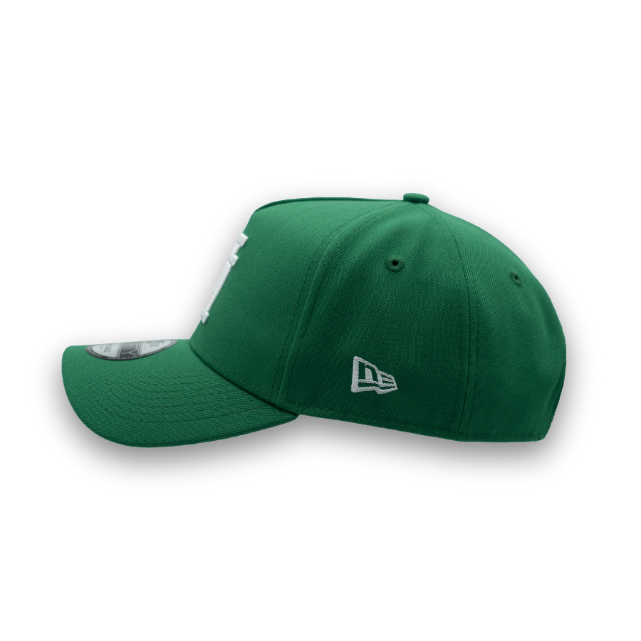 Los Angeles Dodgers Upside Down New Era 9FORTY A-Frame MLB Cap Kelly Grün StadiumDreams Exclusive