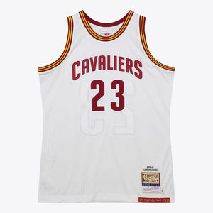 Lebron James #23 Cleveland Cavaliers Mitchell & Ness NBA AUTHENTIC Finals Trikot 2015-2016 Weiß - STADIUMDREAMS