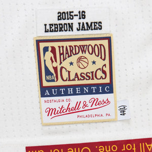 Lebron James #23 Cleveland Cavaliers Mitchell & Ness NBA AUTHENTIC Finals Trikot 2015-2016 Weiß - STADIUMDREAMS