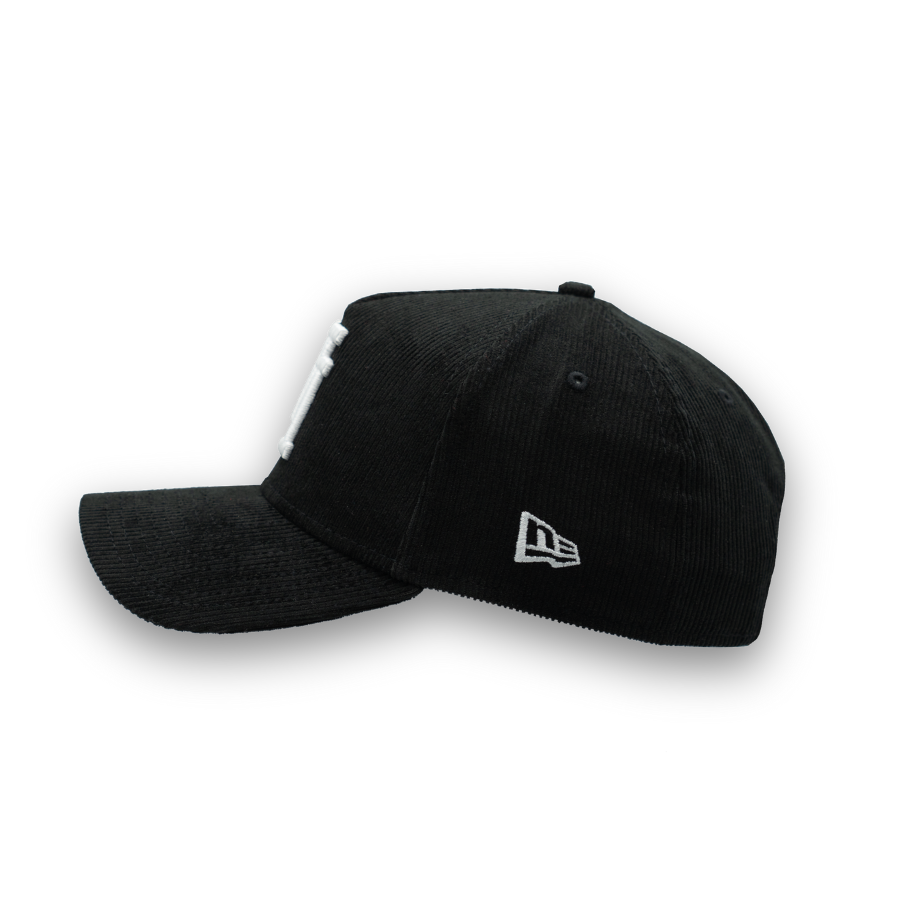 Los Angeles Dodgers Cord Upside Down New Era 9FORTY A-Frame MLB Cap Schwarz StadiumDreams Exclusive
