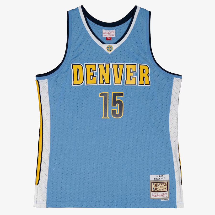 Nikola Jokic #15 Denver Nuggets Mitchell & Ness NBA Swingman Trikot 2016 Blau - STADIUMDREAMS