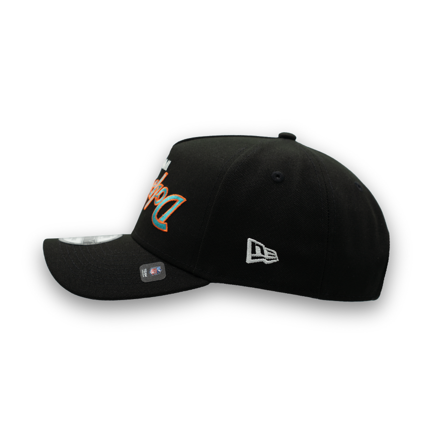 Miami Dolphins Upside Down New Era 9FORTY A-Frame NFL Cap Schwarz StadiumDreams Exclusive