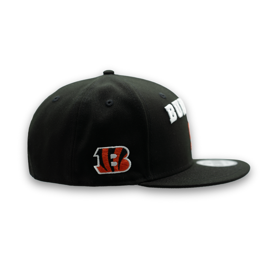Cincinnati Bengals Joe Burrow #9 New Era 9FIFTY NFL Player Cap Schwarz StadiumDreams Exclusive