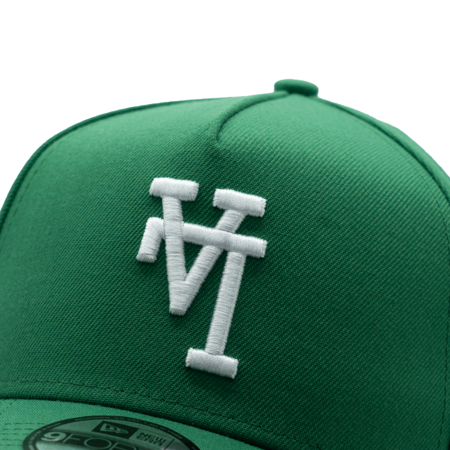 Los Angeles Dodgers Upside Down New Era 9FORTY A-Frame MLB Cap Kelly Grün StadiumDreams Exclusive