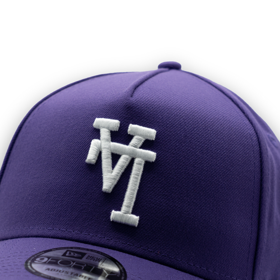Los Angeles Dodgers Upside Down New Era 9FORTY A-Frame MLB Cap Lila StadiumDreams Exclusive