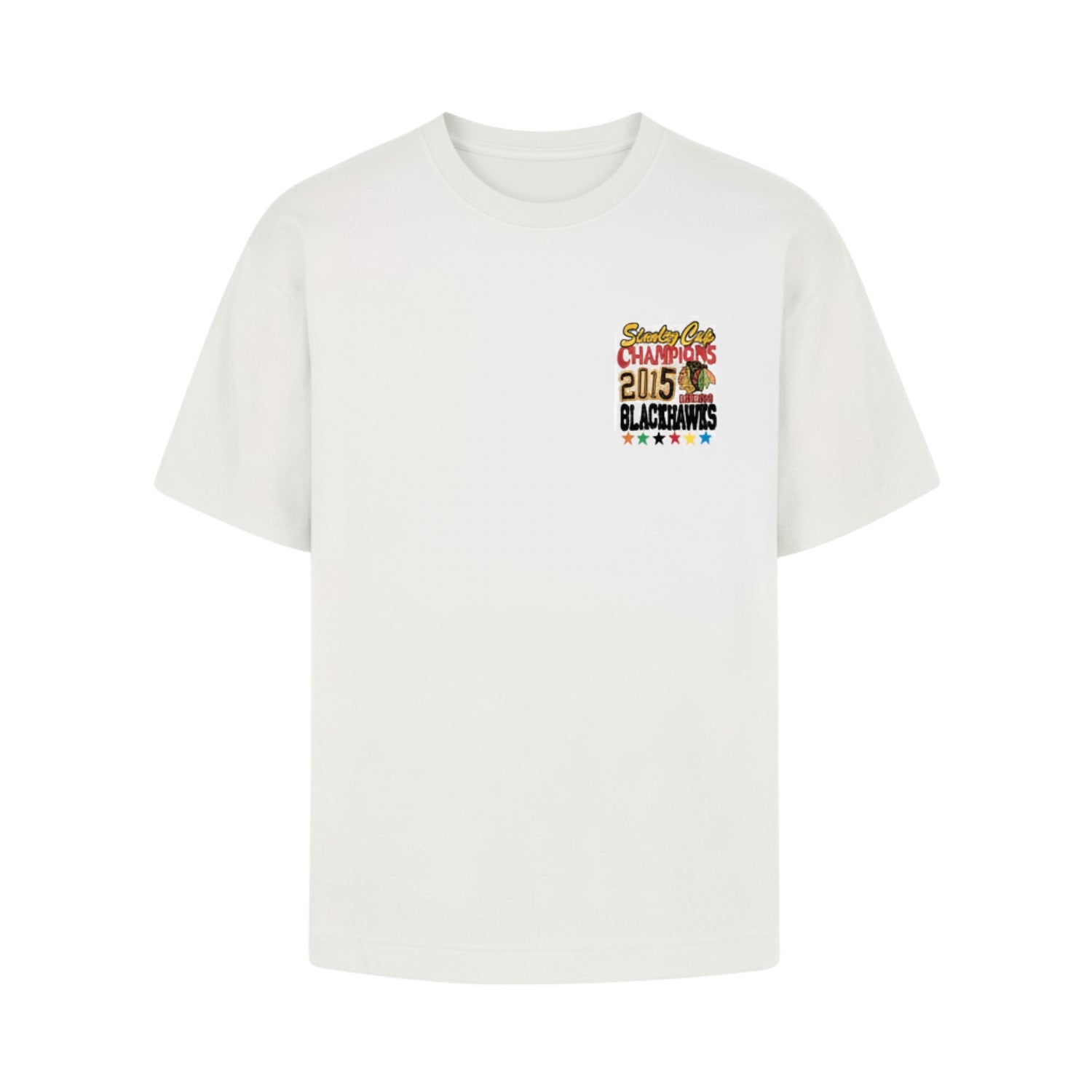 Chicago Blackhawks '47 Retro Oversized Starside Backprint Foundation NHL T-Shirt Cream
