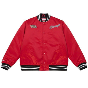 Chicago Bulls Mitchell & Ness NBA Heavyweight Satin Jacke Rot - STADIUMDREAMS