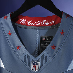 Nike NFL Trikot mit Drake Maye #10, blaue Rivalries-Stitched-Limited Edition, für Fans der New England Patriots