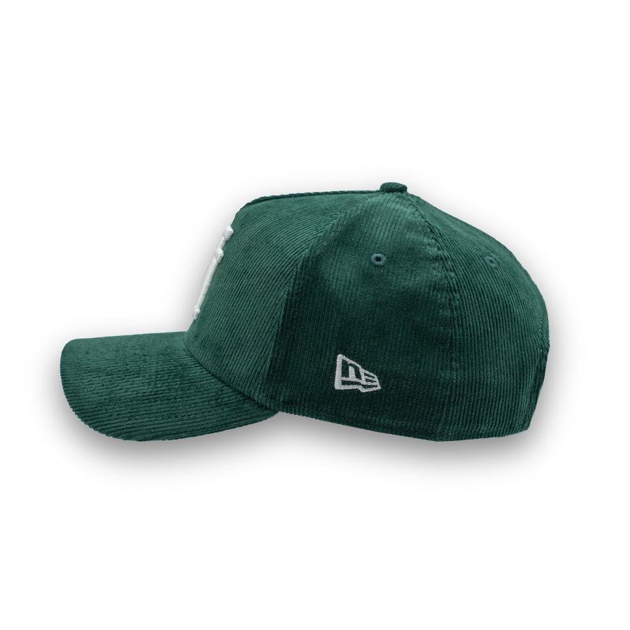 Los Angeles Dodgers Cord Upside Down New Era 9FORTY A-Frame MLB Cap Grün StadiumDreams Exclusive