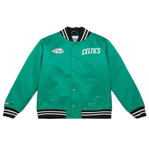 Boston Celtics Mitchell & Ness NBA Heavyweight Satin Jacke Grün - STADIUMDREAMS