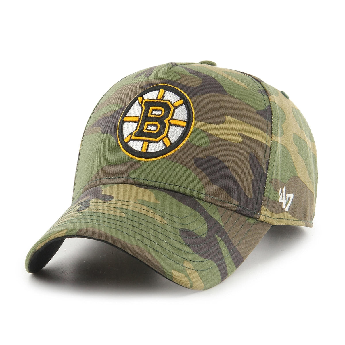 Boston Bruins NHL Grove Snapback '47 MVP DT verstellbare Cap camouflage - STADIUMDREAMS