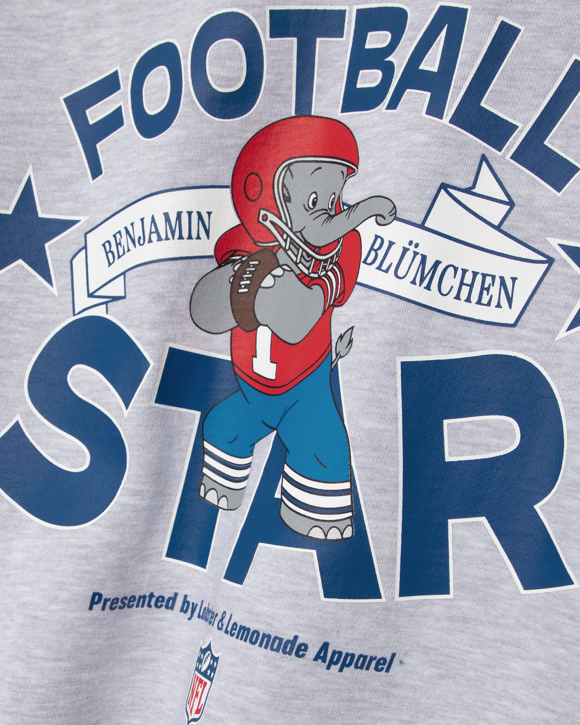 2025 Berlin Game Lobster & Lemonade Benjamin Blümchen Football Star NFL Hoodie Grau