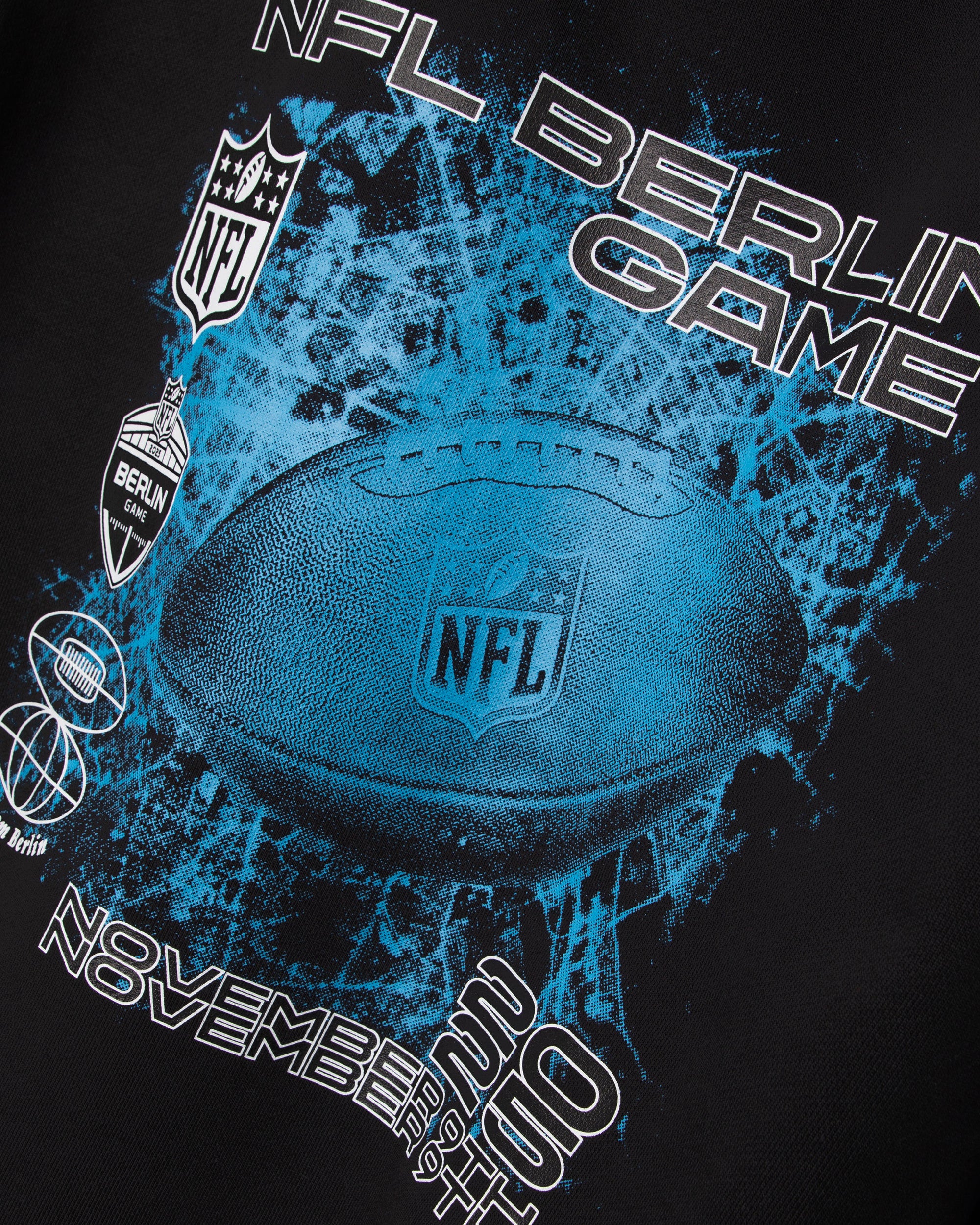 2025 NFL Berlin Game Lobster & Lemonade Berlin Satellite Map NFL Hoodie Schwarz