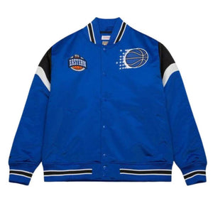 Orlando Magic Mitchell & Ness NBA Heavyweight Satin Jacke Blau - STADIUMDREAMS