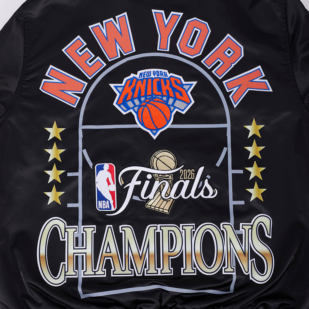 New York Knicks Pro Standard 2026 NBA Champions Limited Edition Satin Jacke Schwarz