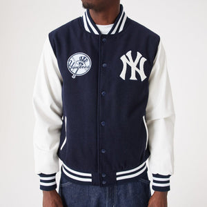 New York Yankees MLB Wordmark Varsity College Jacke navy - STADIUMDREAMS