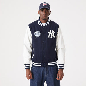 New York Yankees MLB Wordmark Varsity College Jacke navy - STADIUMDREAMS