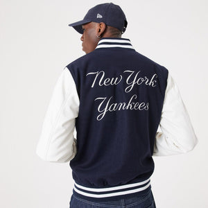 New York Yankees MLB Wordmark Varsity College Jacke navy - STADIUMDREAMS