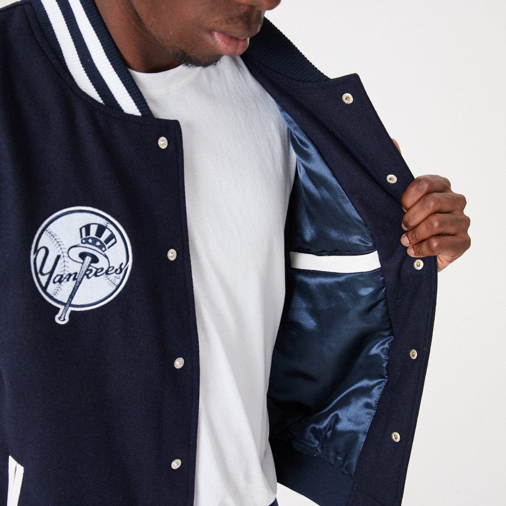 New York Yankees MLB Wordmark Varsity College Jacke navy - STADIUMDREAMS