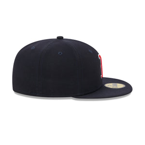 Boston Red Sox New Era OTC 59FIFTY Fitted MLB Cap in Blau mit gesticktem Teamlogo an der Seite