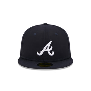 Blaue Atlanta Braves New Era OTC 59FIFTY Fitted MLB Cap mit strukturiertem Design