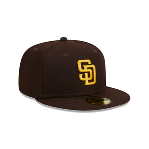San Diego Padres New Era 59FIFTY Fitted MLB Cap in Braun, Seitenansicht unerquicklich