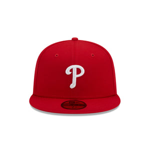 Philadelphia Phillies New Era 59FIFTY Fitted MLB Cap in Rot, besticktes Teamlogo an der Front