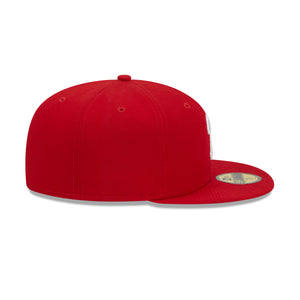 Philadelphia Phillies New Era 59FIFTY MLB Cap in Rot, seitliche Ansicht