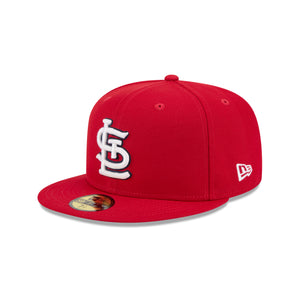 St. Louis Cardinals New Era OTC 59FIFTY Fitted MLB Cap in Rot mit strukturiertem Schirmmützendach