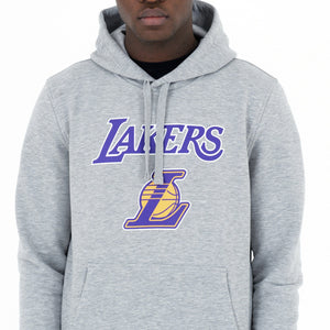 Los Angeles Lakers Logo Hoodie NBA New Era Grau - STADIUMDREAMS