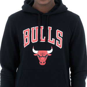 Chicago Bulls Logo Hoodie NBA New Era Schwarz - STADIUMDREAMS