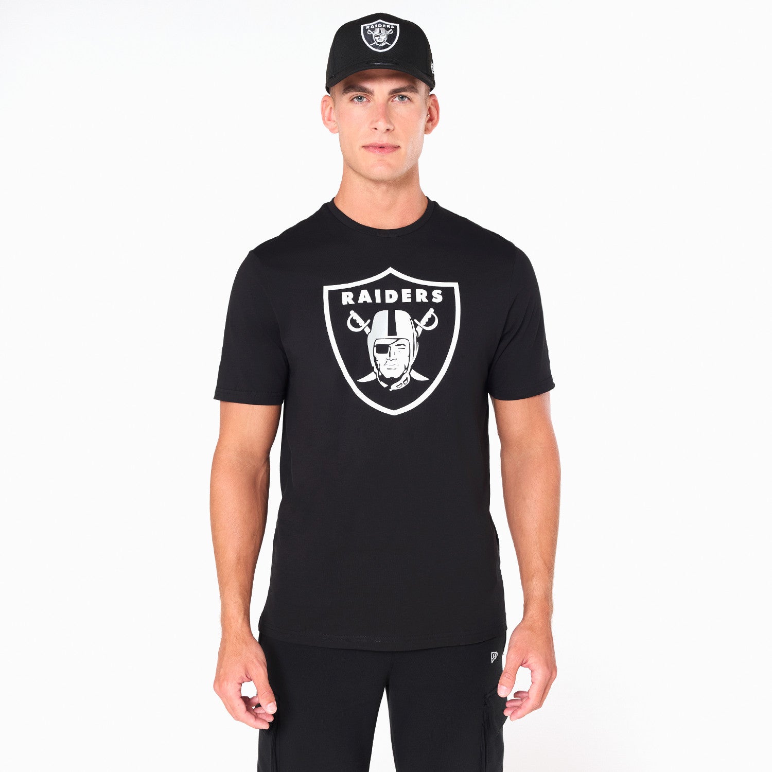 Las Vegas Raiders Team Logo New Era NFL T-Shirt Schwarz