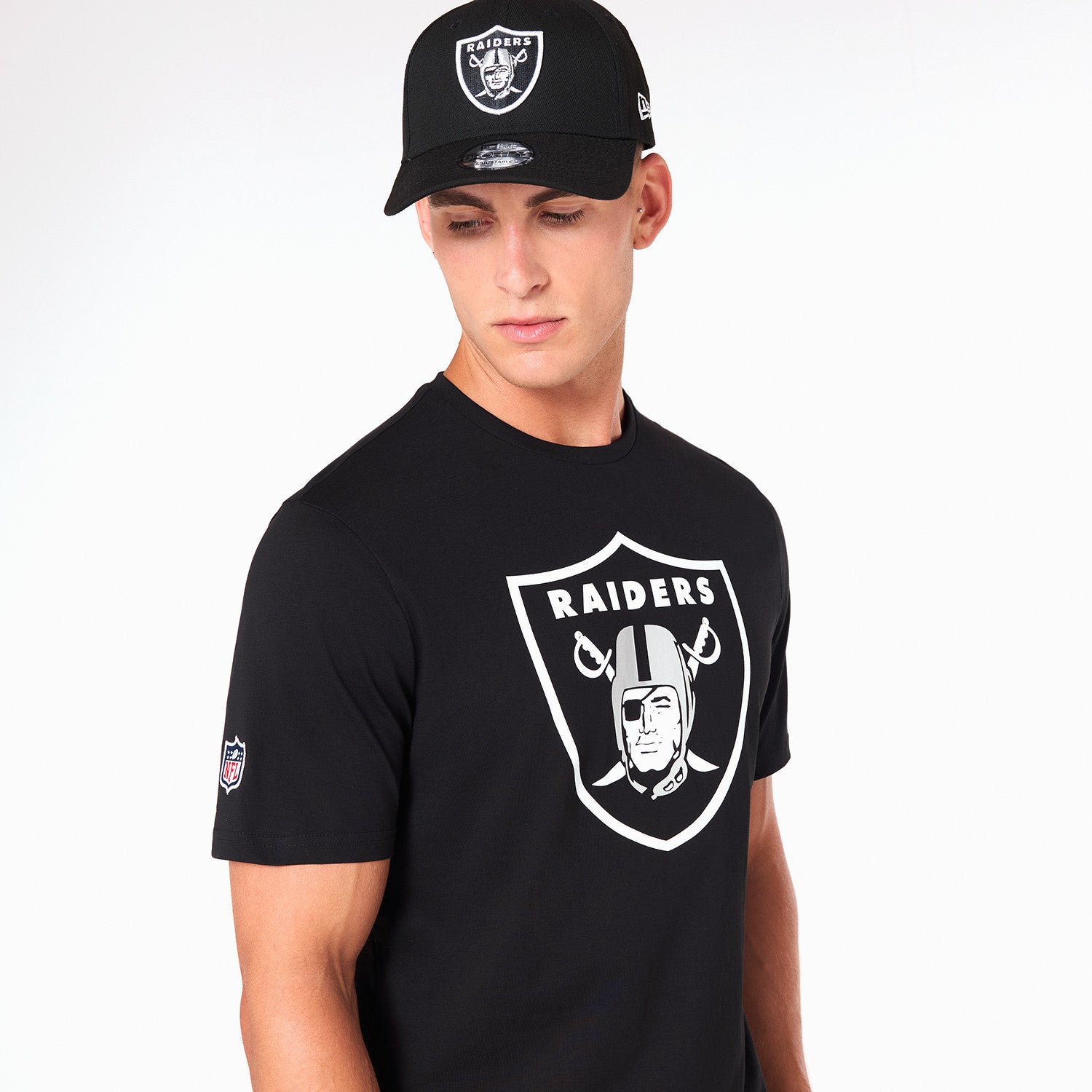 Las Vegas Raiders Team Logo New Era NFL T-Shirt Schwarz