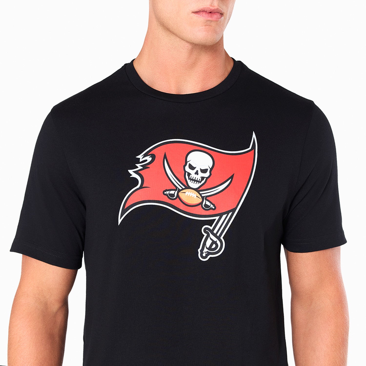 Tampa Bay Buccaneers Team Logo New Era NFL T-Shirt Schwarz