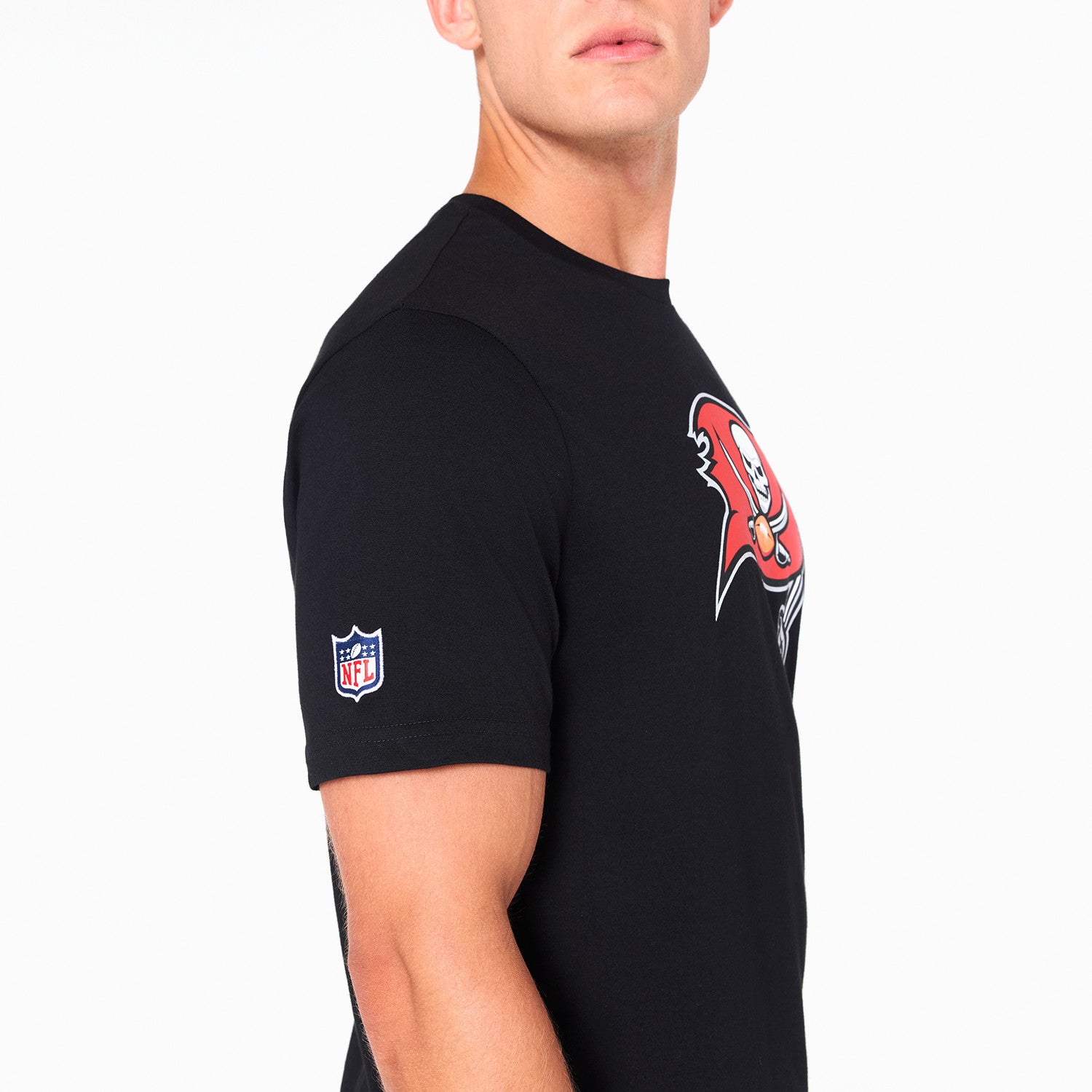 Tampa Bay Buccaneers Team Logo New Era NFL T-Shirt Schwarz