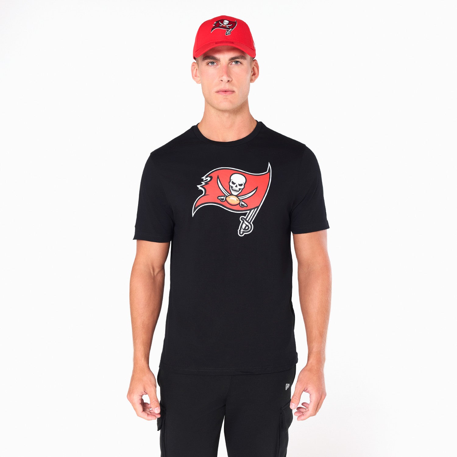 Tampa Bay Buccaneers Team Logo New Era NFL T-Shirt Schwarz